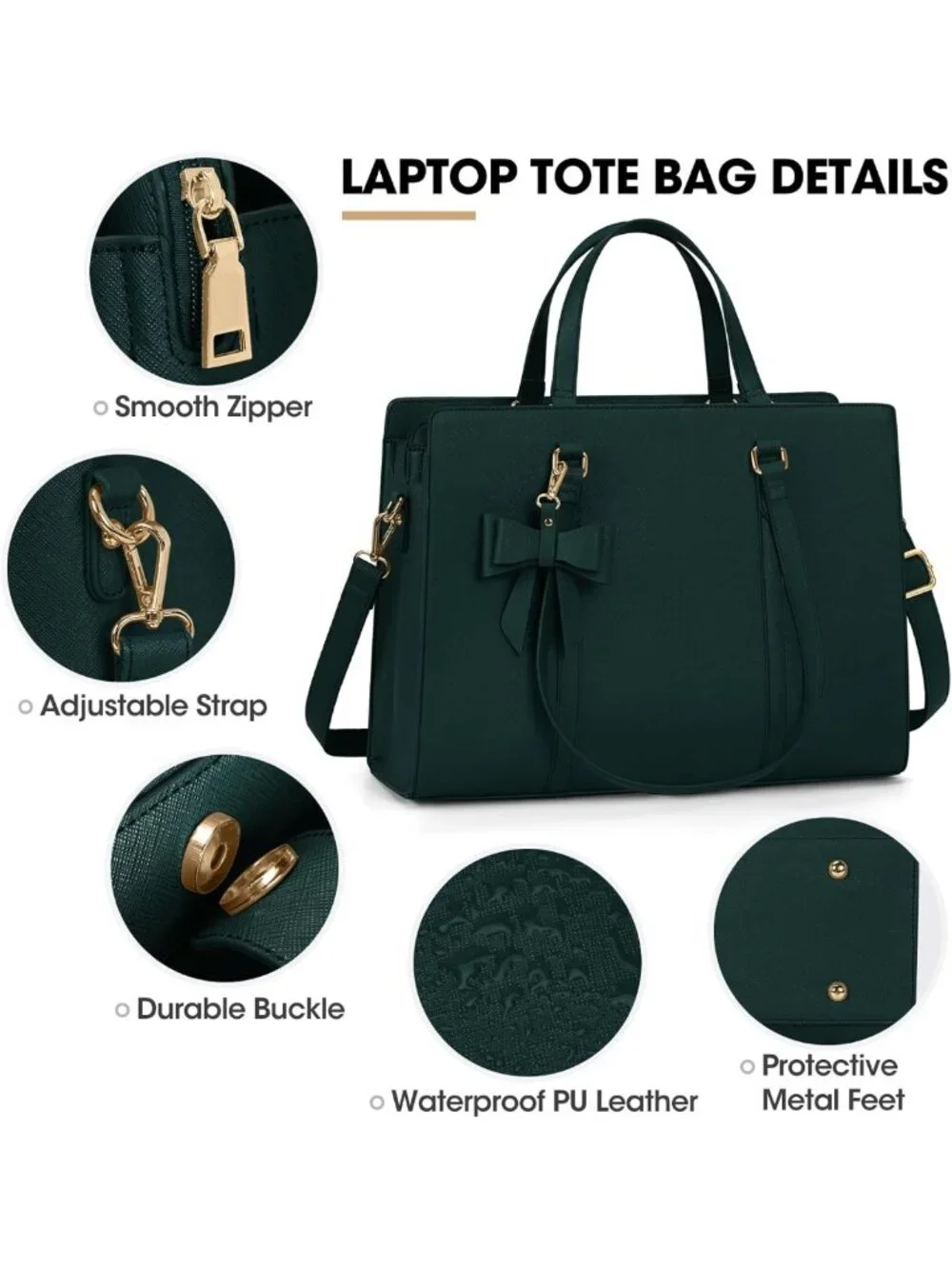 Stylish Waterproof Laptop Tote Bag for 15.6